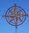 Gartenstab / Wandbild  - Kompass nautischer Stern